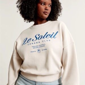 Abercrombie & Fitch Le Soleil Cabana Club Cream Sweatshirt (SOLD OUT)
